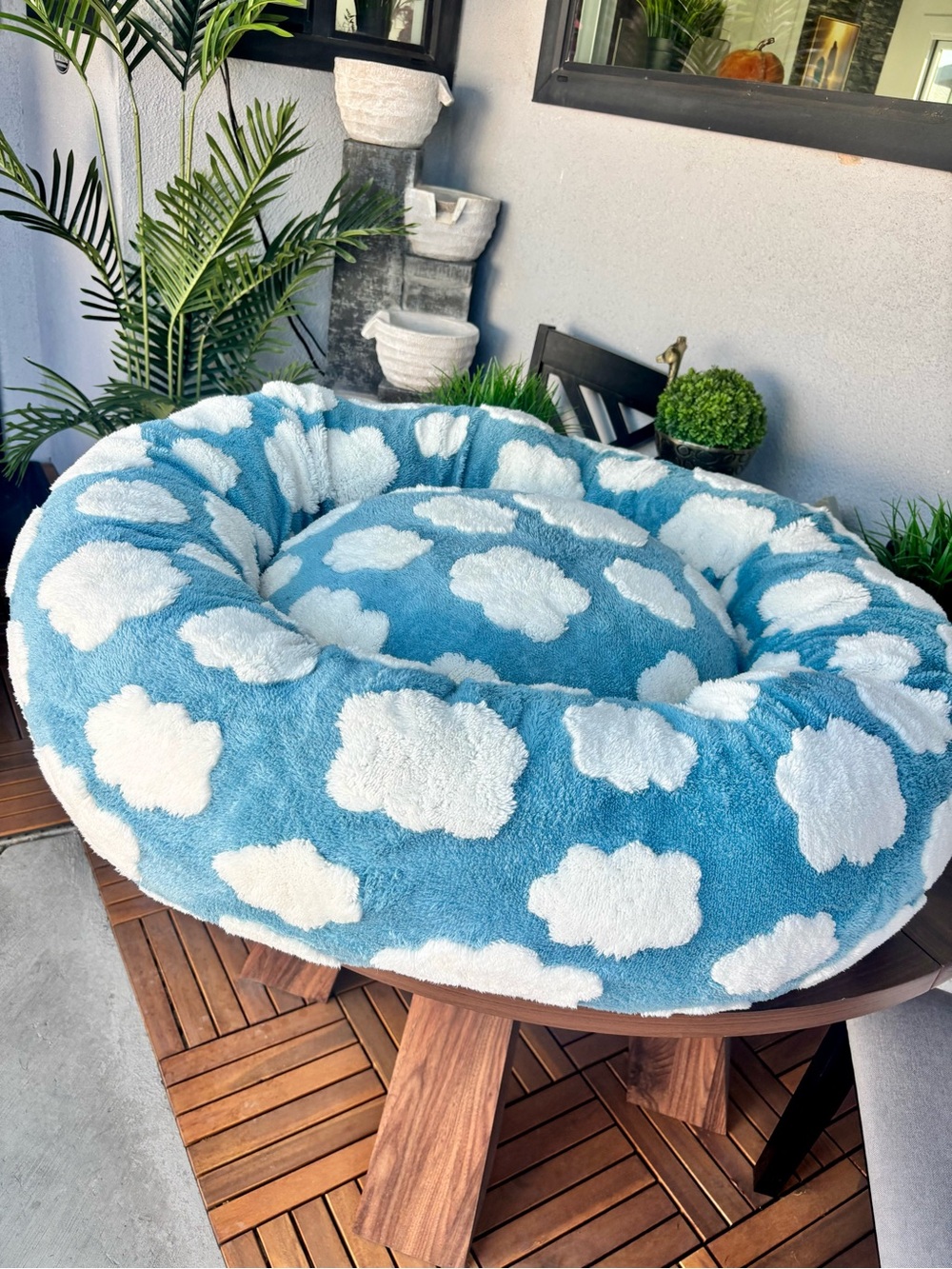 BEDSURE LARGE SIZE BLUE CLOUDS 💙🐾 PET BED🌟